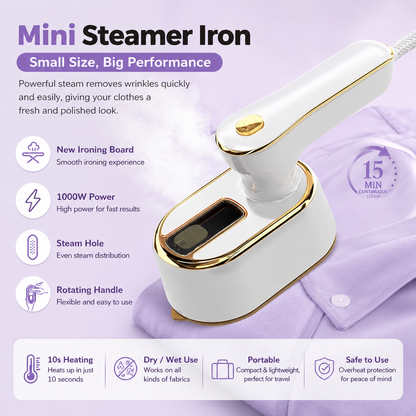 SteamEase™ 2-in-1 Handheld Clothes Steamer